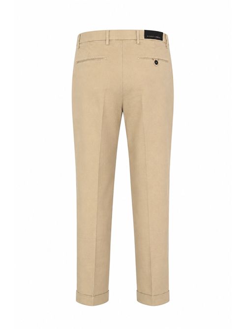 Pantalone Frederick in misto lino e cotone con pinces Beige MICHELE CARBONE | FREDERICK 2951BEIGE
